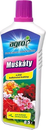 AGRO Kapaln hnojivo pro mukty a balknov kvtiny 0,5 l