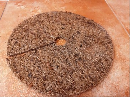 Kokosové kolo proti plevelu - 3 kusy, průměr 22,5 cm