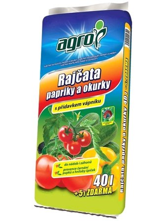 Substrát rajčata, papriky a okurky 40+5 l - AGRO