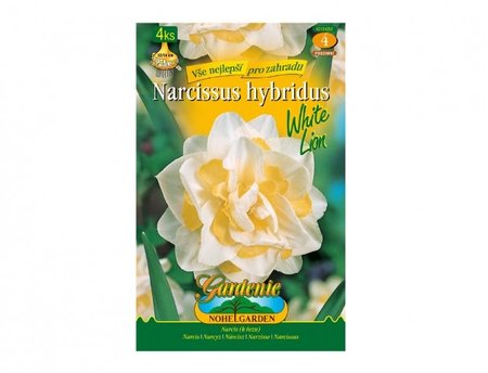 Cibulky - Narcis zahradní, plnokvětý WHITE LION, 4 ks