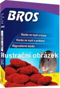 Bros - parafnov bloky na myi a potkany 100g